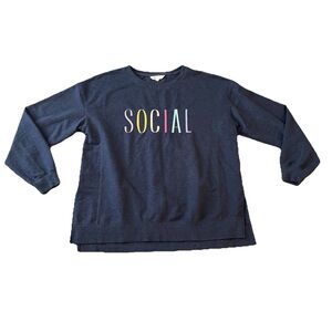 Wild fox Women’s Graphic‎ Sweatshirt Medium SOCIAL